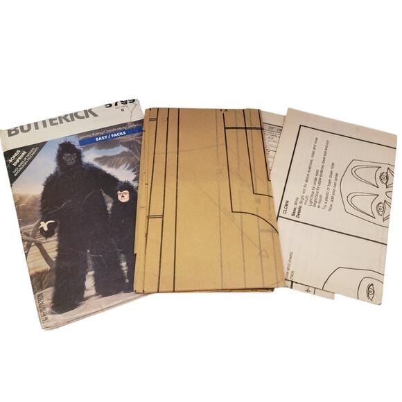 Butterick Childrens Costumes Gorilla Ape Kids Halloween UNCUT Size 2-14 - Picture 2 of 5